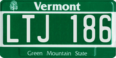 VT license plate LTJ186