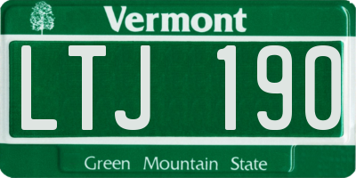 VT license plate LTJ190