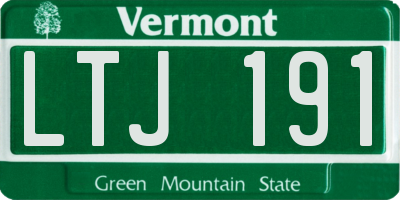 VT license plate LTJ191