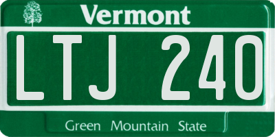 VT license plate LTJ240