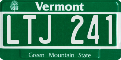 VT license plate LTJ241