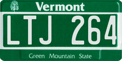VT license plate LTJ264