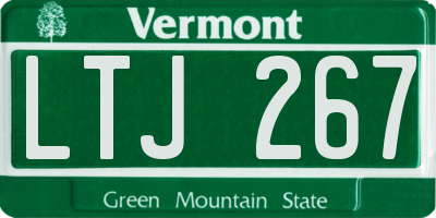 VT license plate LTJ267