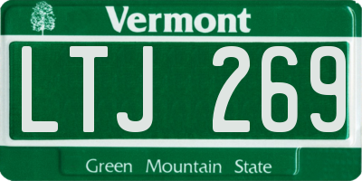 VT license plate LTJ269