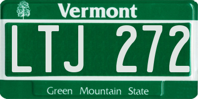 VT license plate LTJ272