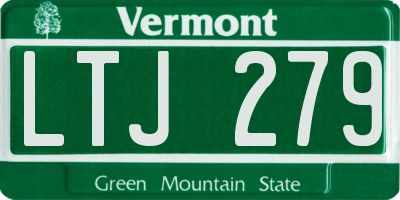 VT license plate LTJ279