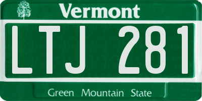 VT license plate LTJ281