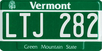 VT license plate LTJ282