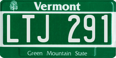 VT license plate LTJ291