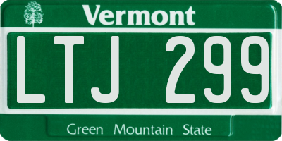 VT license plate LTJ299