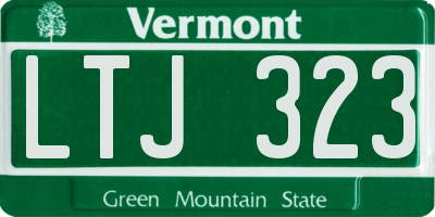 VT license plate LTJ323
