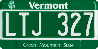 VT license plate LTJ327