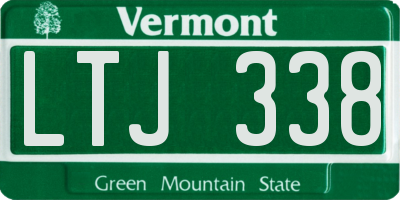 VT license plate LTJ338