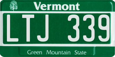 VT license plate LTJ339