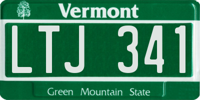 VT license plate LTJ341