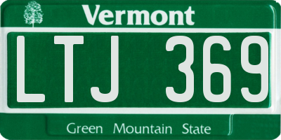 VT license plate LTJ369