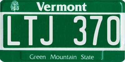 VT license plate LTJ370