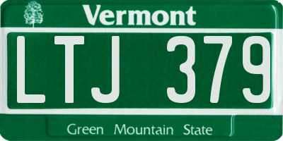 VT license plate LTJ379