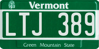 VT license plate LTJ389