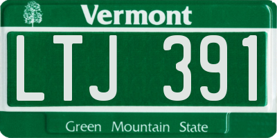 VT license plate LTJ391