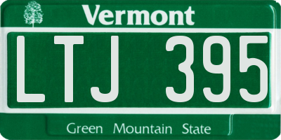 VT license plate LTJ395