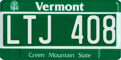 VT license plate LTJ408