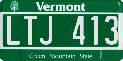 VT license plate LTJ413