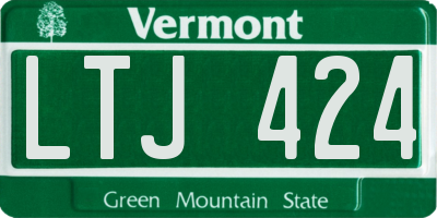 VT license plate LTJ424