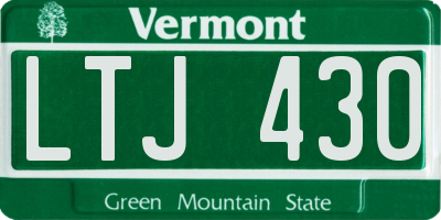 VT license plate LTJ430