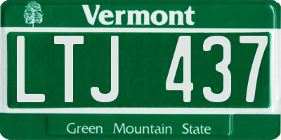 VT license plate LTJ437
