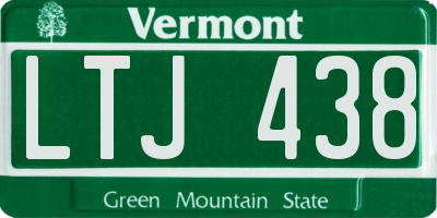 VT license plate LTJ438