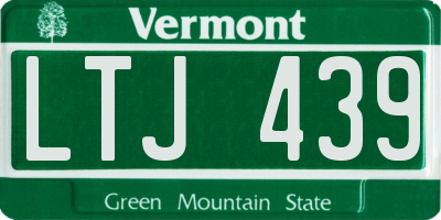 VT license plate LTJ439