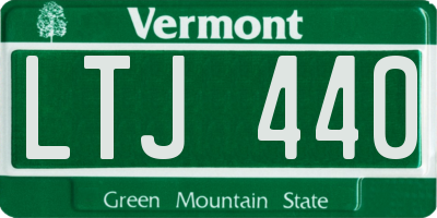 VT license plate LTJ440