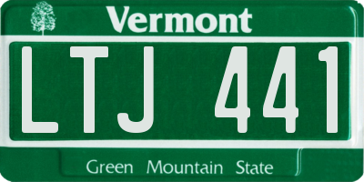 VT license plate LTJ441