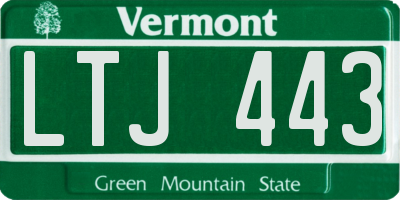 VT license plate LTJ443