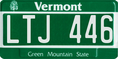 VT license plate LTJ446