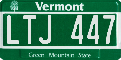 VT license plate LTJ447
