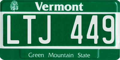 VT license plate LTJ449