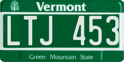 VT license plate LTJ453