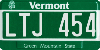 VT license plate LTJ454