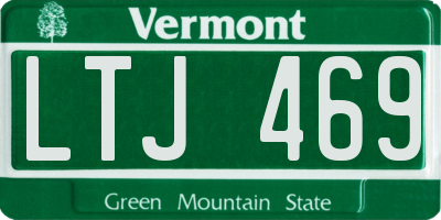 VT license plate LTJ469