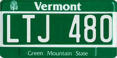 VT license plate LTJ480