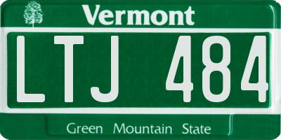 VT license plate LTJ484