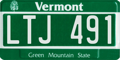 VT license plate LTJ491