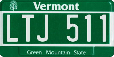 VT license plate LTJ511