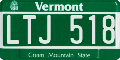 VT license plate LTJ518