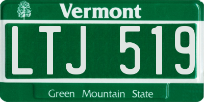 VT license plate LTJ519