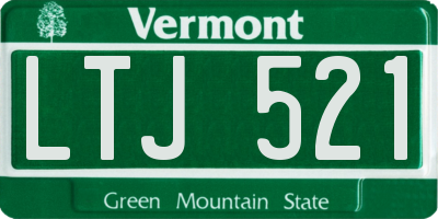 VT license plate LTJ521