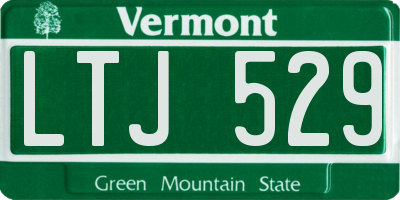 VT license plate LTJ529