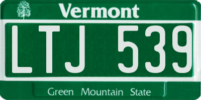 VT license plate LTJ539